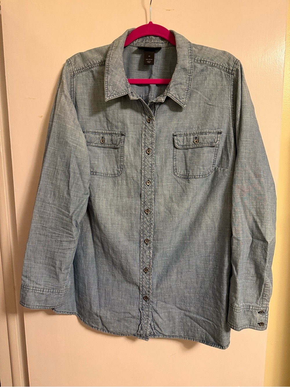 Lane Bryant Denim Shirt Sz 24 EUC